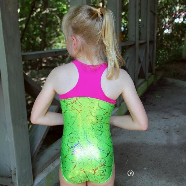 Eurotard Girls & Womens Metallic Splatter Gymnastics Racerback Leotard