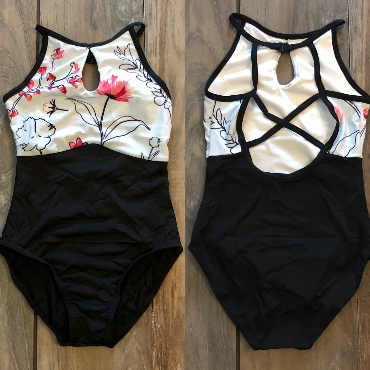 Elegant Ice Floral Leotard