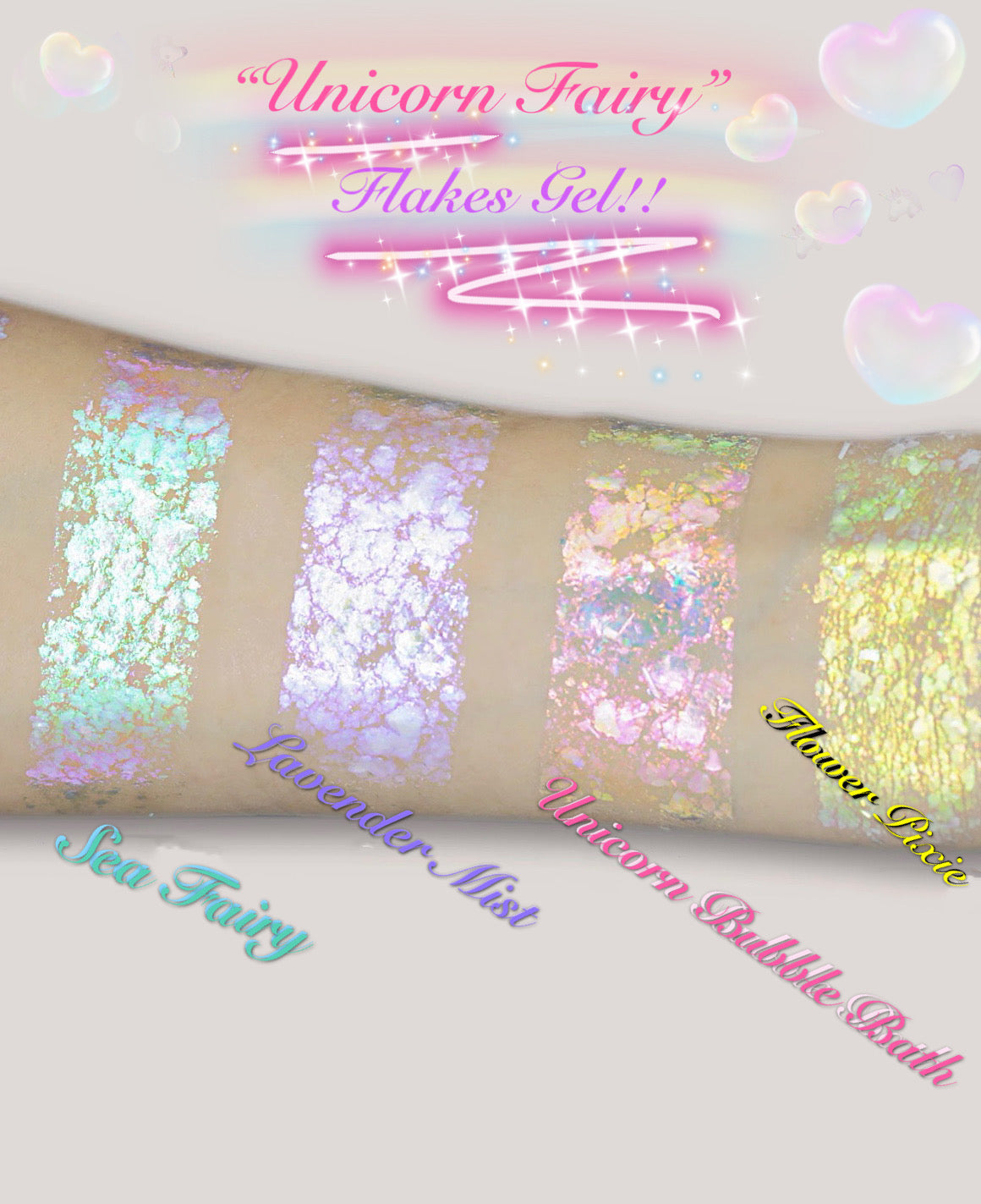 *UNICORN FAIRY* GEL FLAKES!