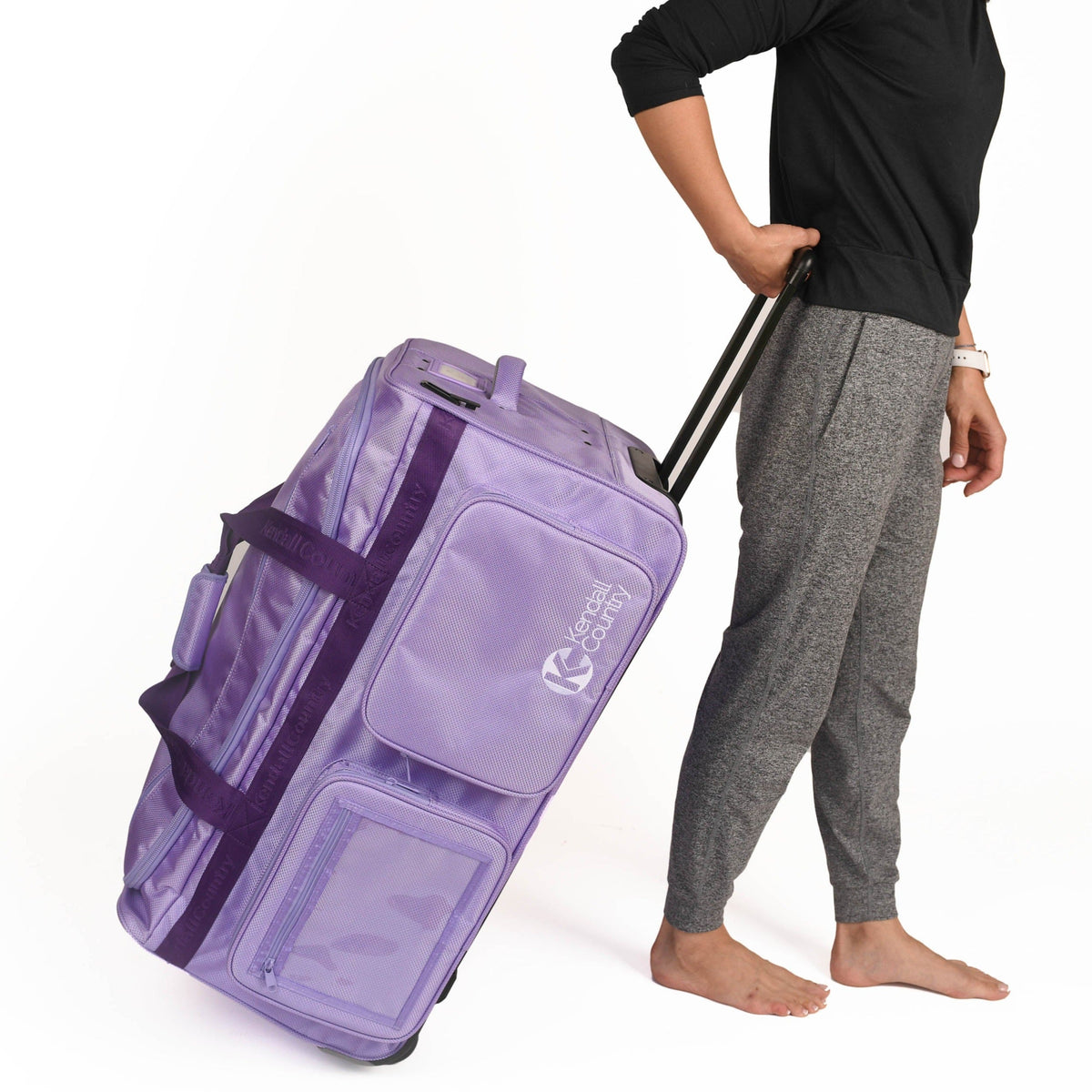 Large Dance Bag with Garment Rack - Lilac Purple, 28"