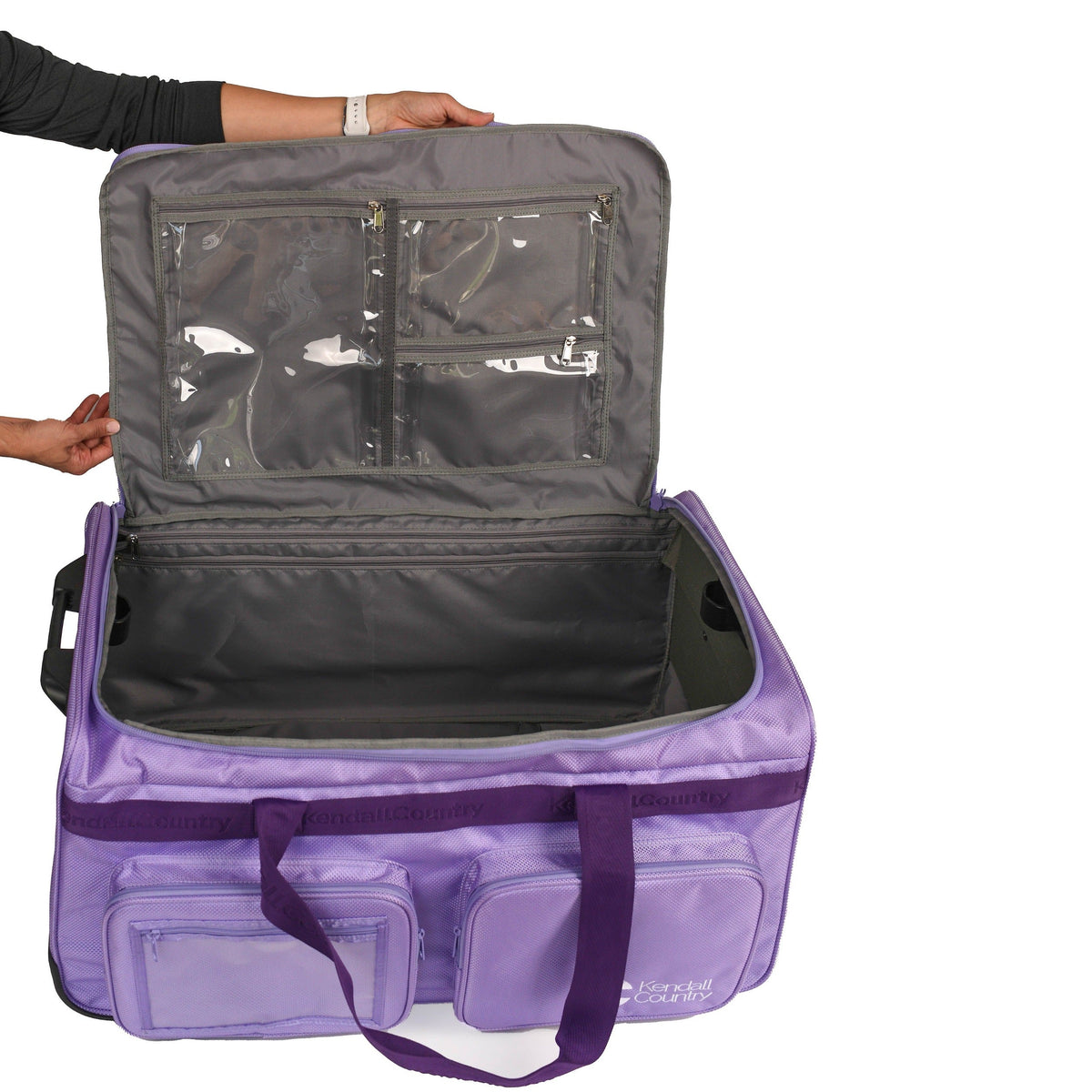 Large Dance Bag with Garment Rack - Lilac Purple, 28"