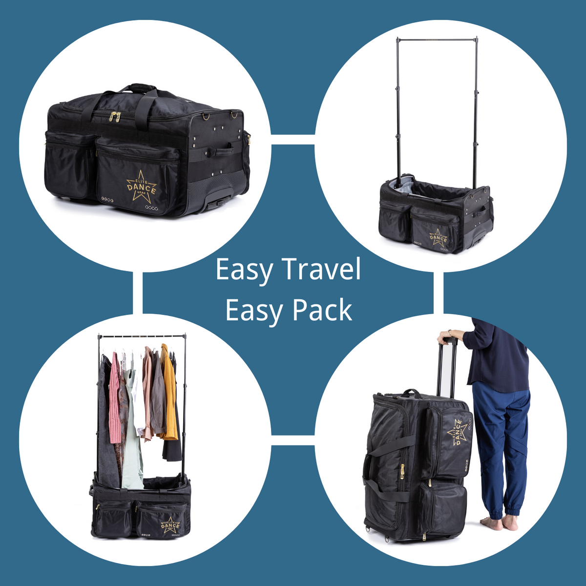 [Basic Foldable] "CostumeCruiser" 28-inch Wheeled Dance Duffel with Garment Rack