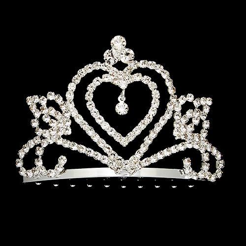 Dasha Small Heart Rhinestone Tiara