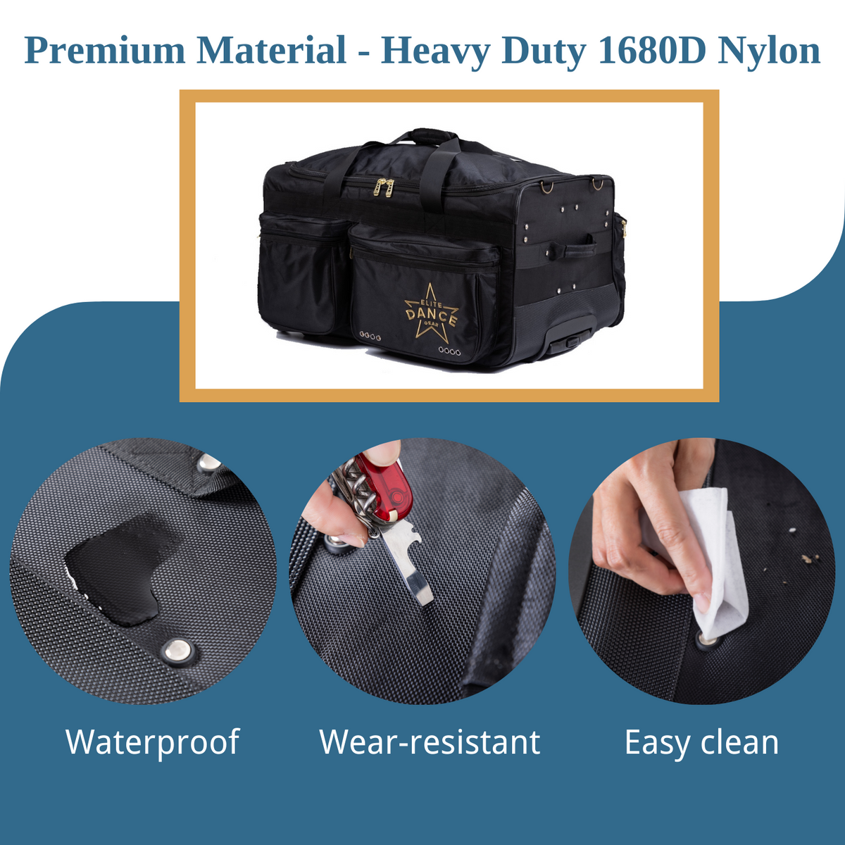 [Basic Foldable] "CostumeCruiser" 28-inch Wheeled Dance Duffel with Garment Rack