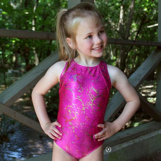 Eurotard Girls & Womens Metallic Splatter Gymnastics Racerback Leotard