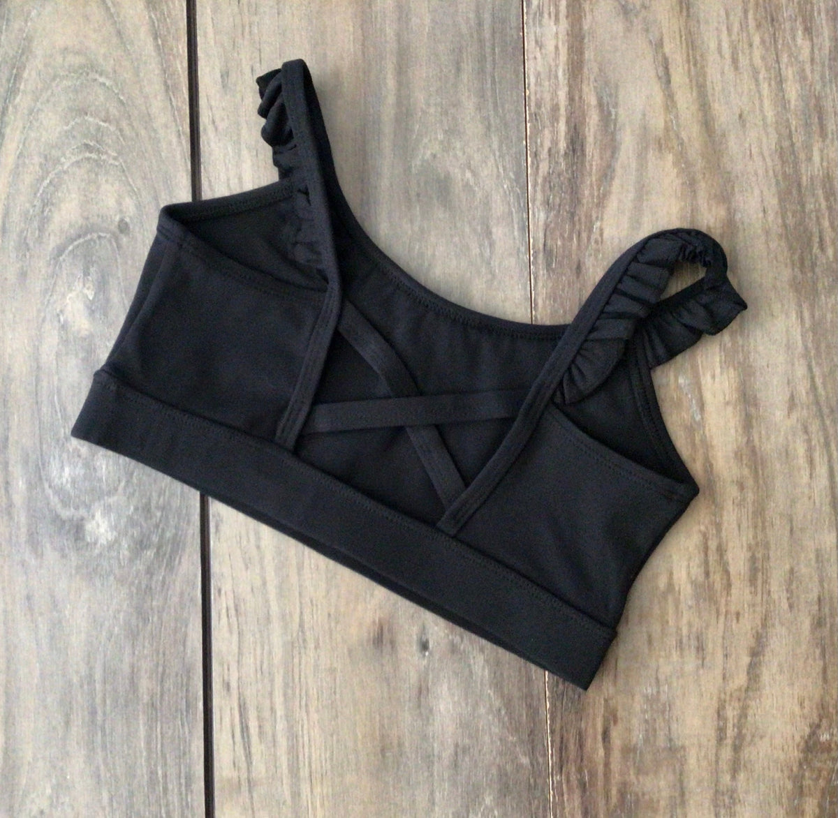 The Phoenix Black Ruffle Top