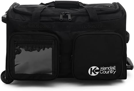Medium Rolling Dance Bag with Garment Rack - Raven Black, 22"