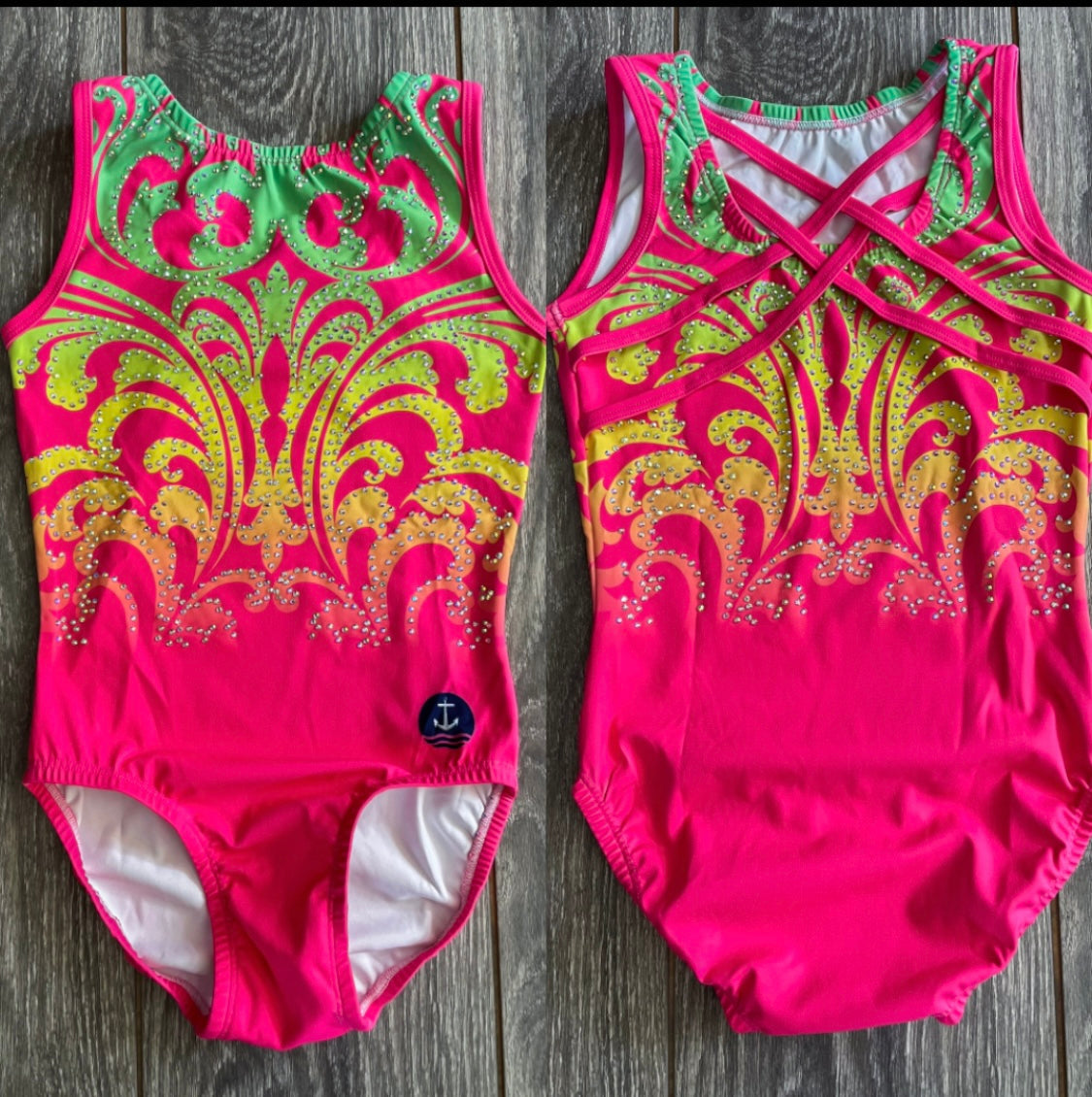 Tropical Oasis Leotard - Fruit Punch Pink