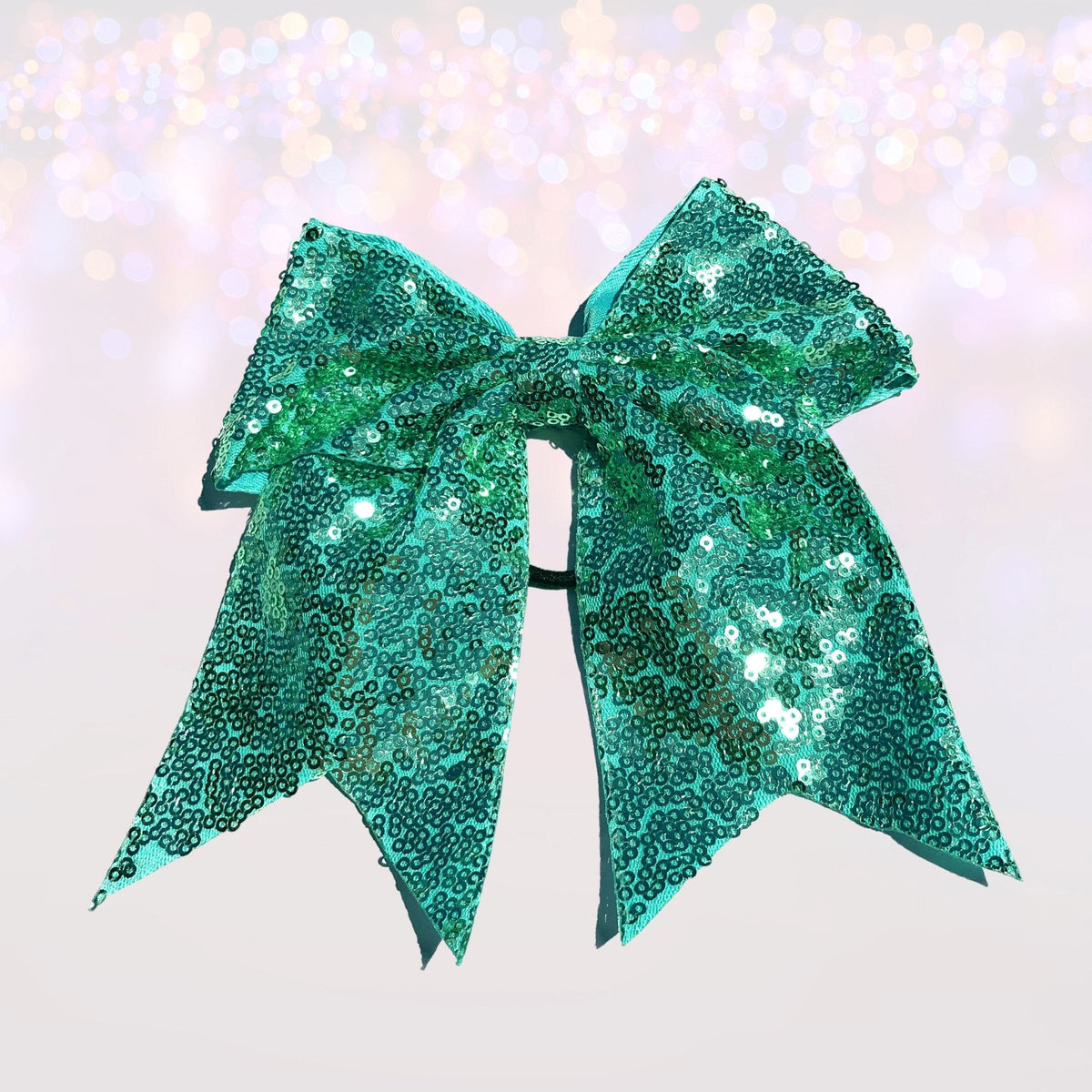 7 inch Sequin Cheer Bows, Girls Sequin Cheerleader Bow Pony