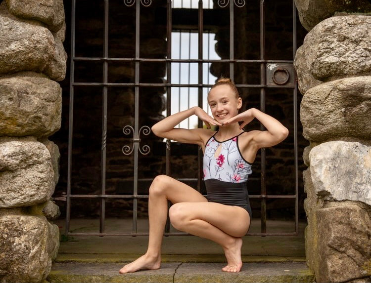 Elegant Ice Floral Leotard