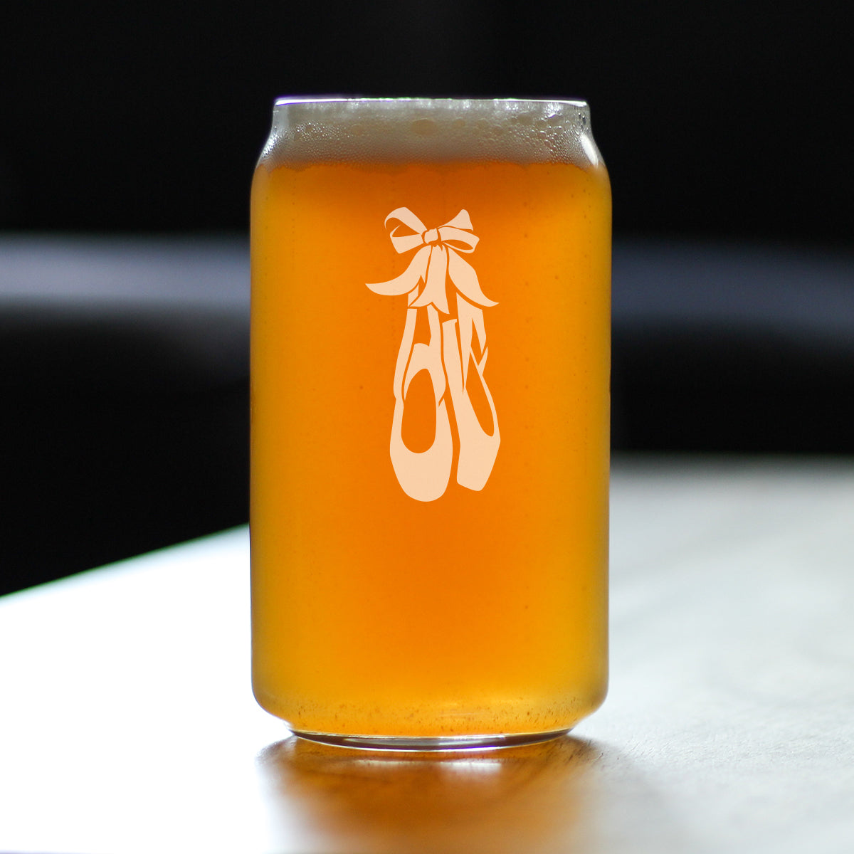 Ballet Shoes - Beer Can Pint Glass - Ballerina and Dance Teacher Gifts - 16 oz Glasses