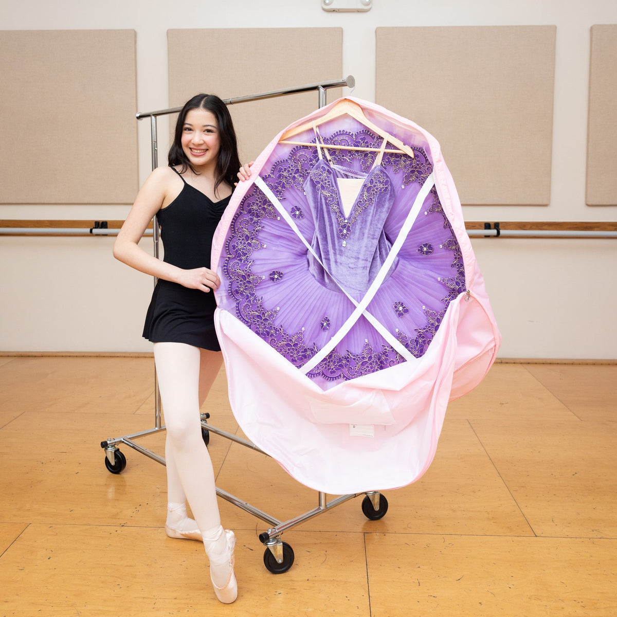 Tutu Garment Bag - Cotton Candy Pink, 35" (Medium)
