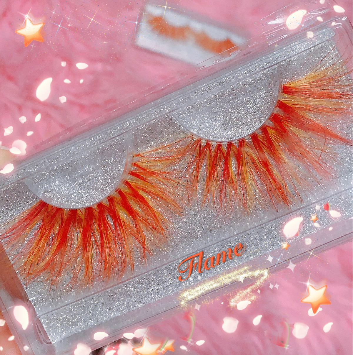 *FLAME* (Orange/Red) DOLLicious COLORBLAST Lashes!