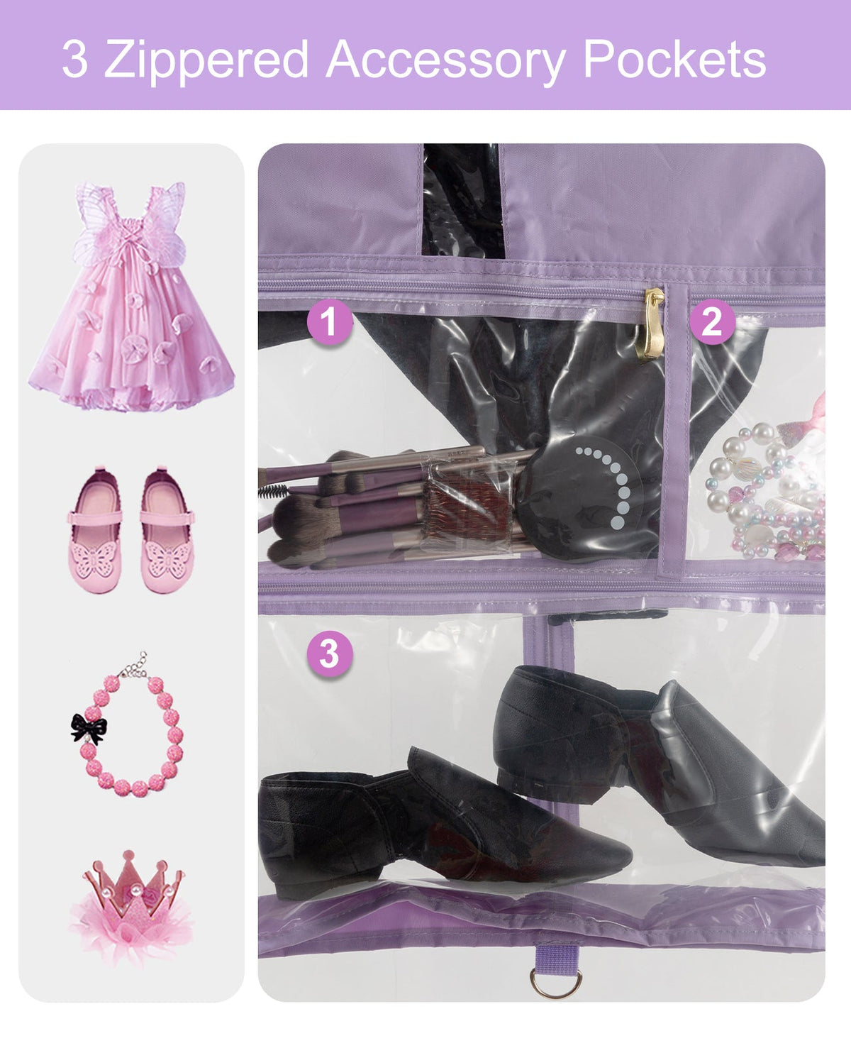 Dance Costume Garment Bag, Double Sided, 35" - Set of 3
