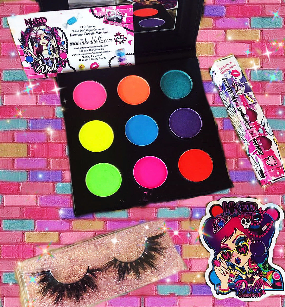 ISSA MOOD!! 9 PC MINI *BLACKLIGHT* NEON PALETTE