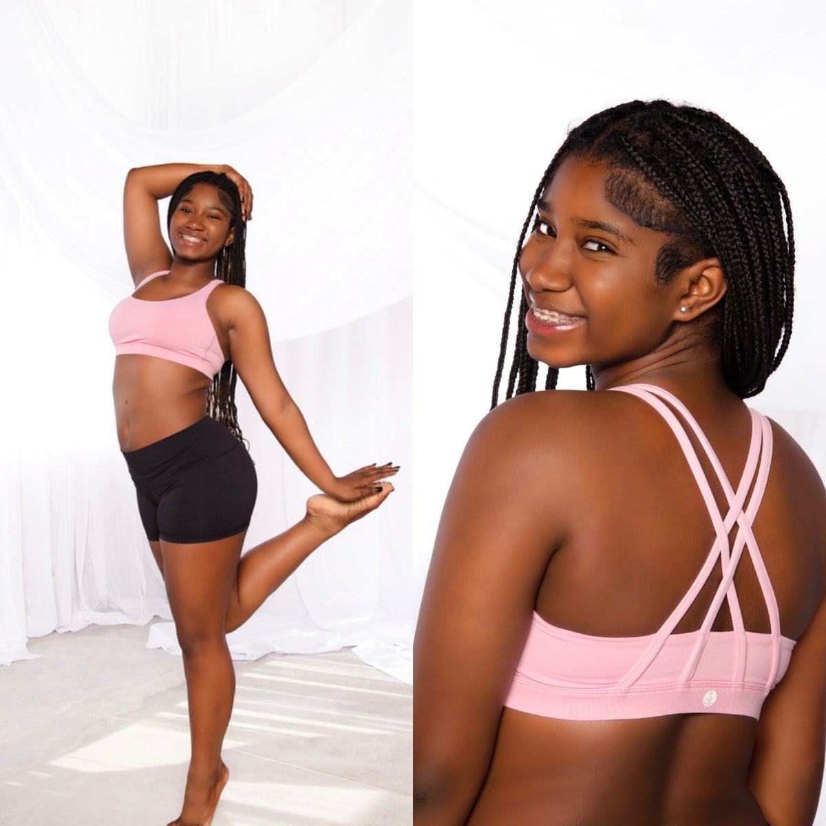 The Atlas Bra Top - Petal Pink