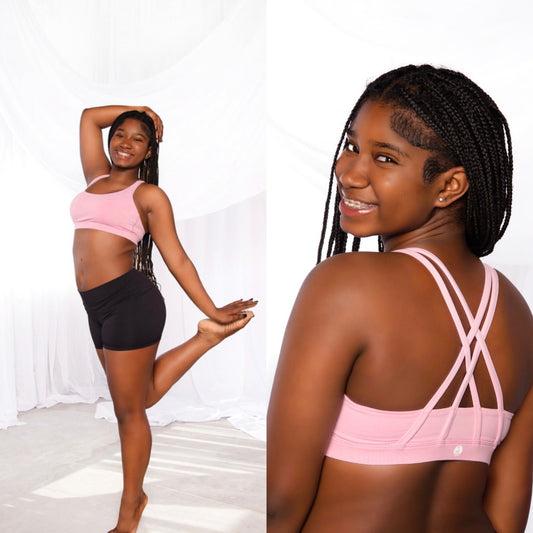 The Atlas Bra Top - Petal Pink