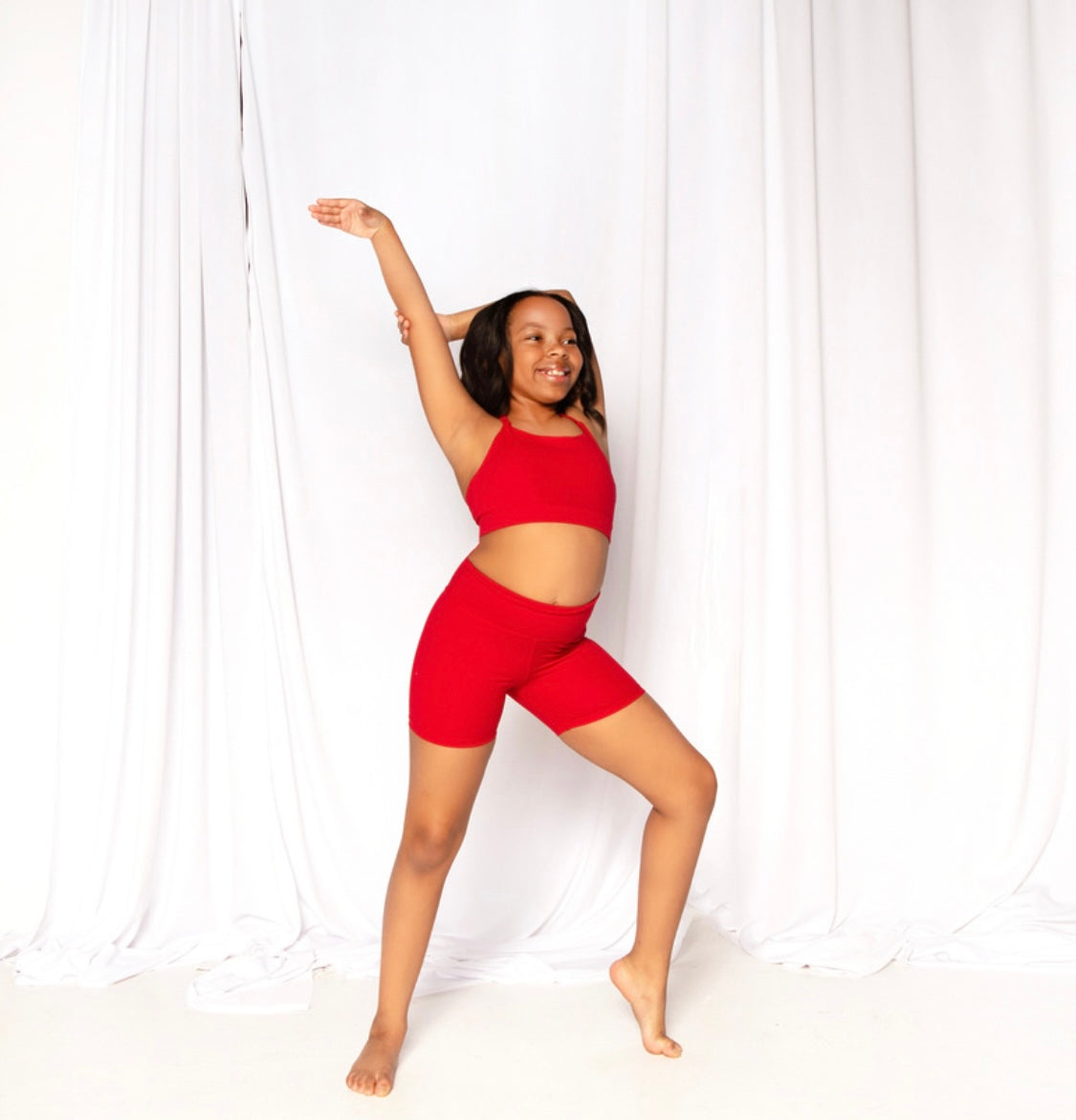 The Daybreak Radiant Red Set - Top & Shorts