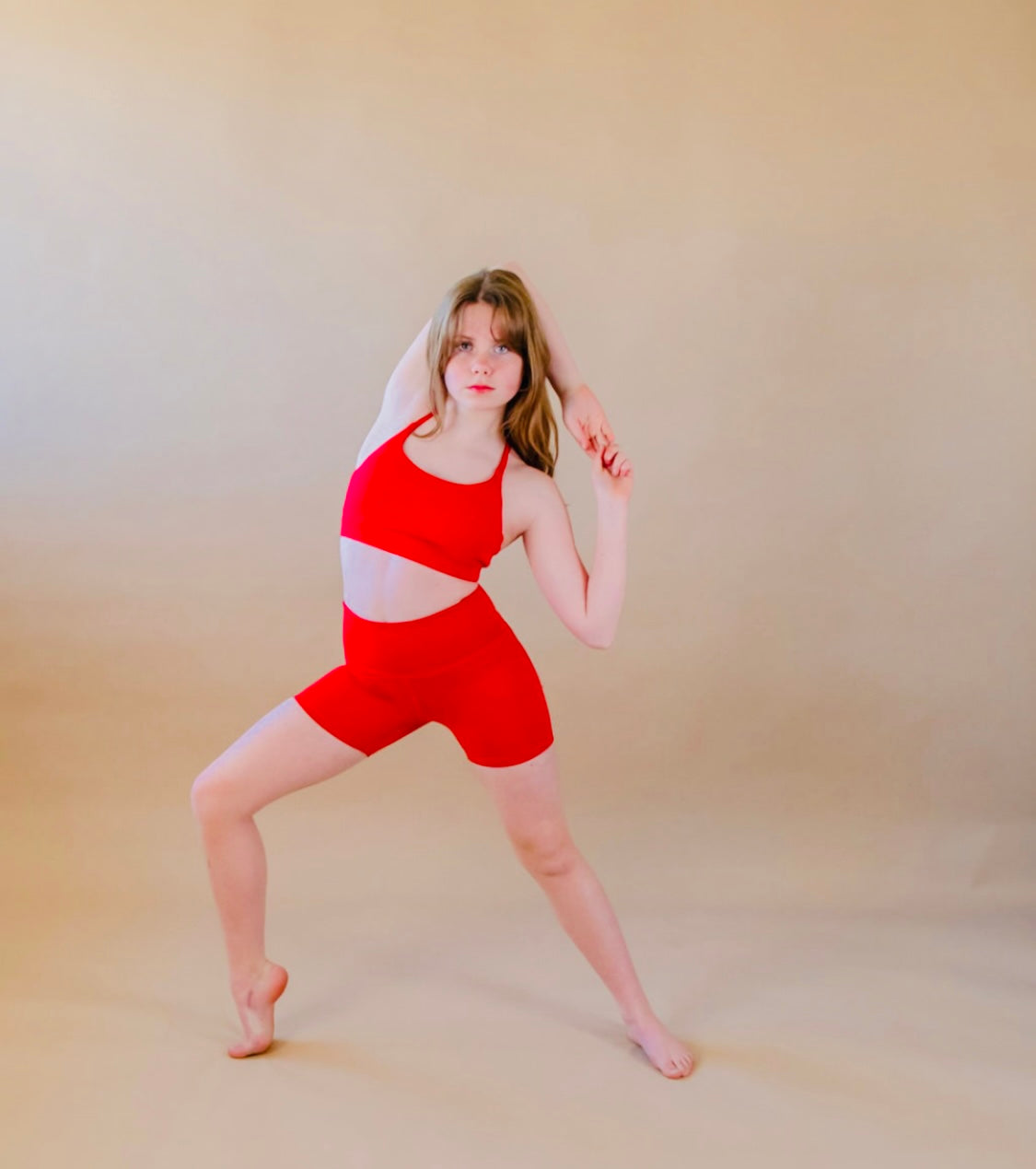 The Daybreak Radiant Red Set - Top & Shorts