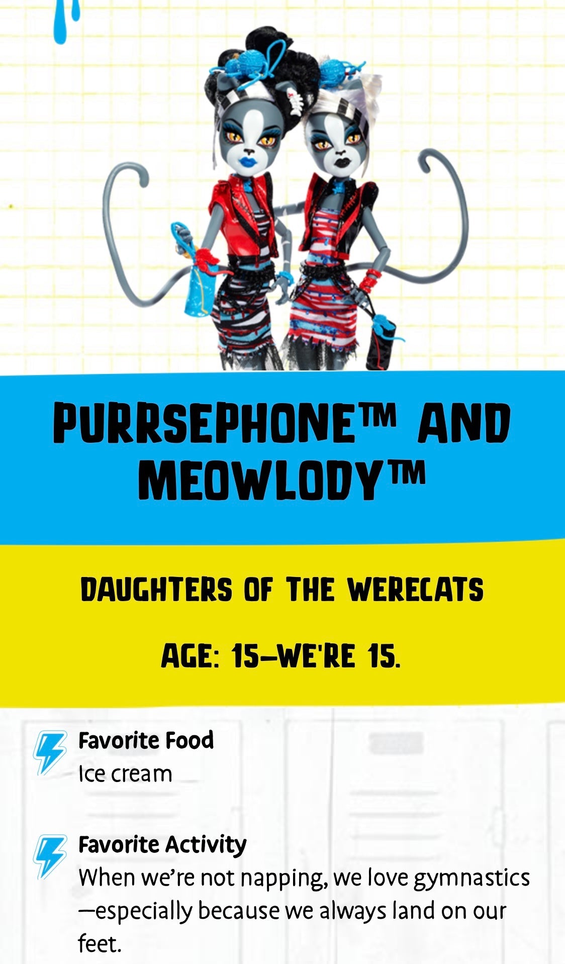 (HUGE!) Monster Doll PURRSEPHONE & MEOWLODY *UV Neon Pastel* SPLIT LINER/FACE/BODY PAINT