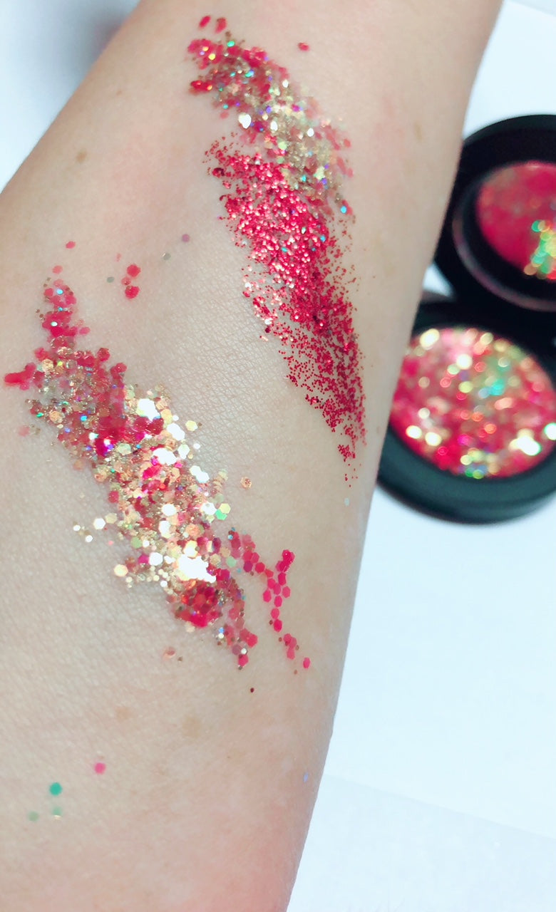 "RED DRAGON !" Single Pressed Glitter Palette