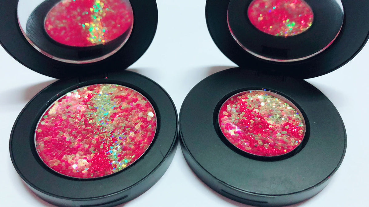 "RED DRAGON !" Single Pressed Glitter Palette