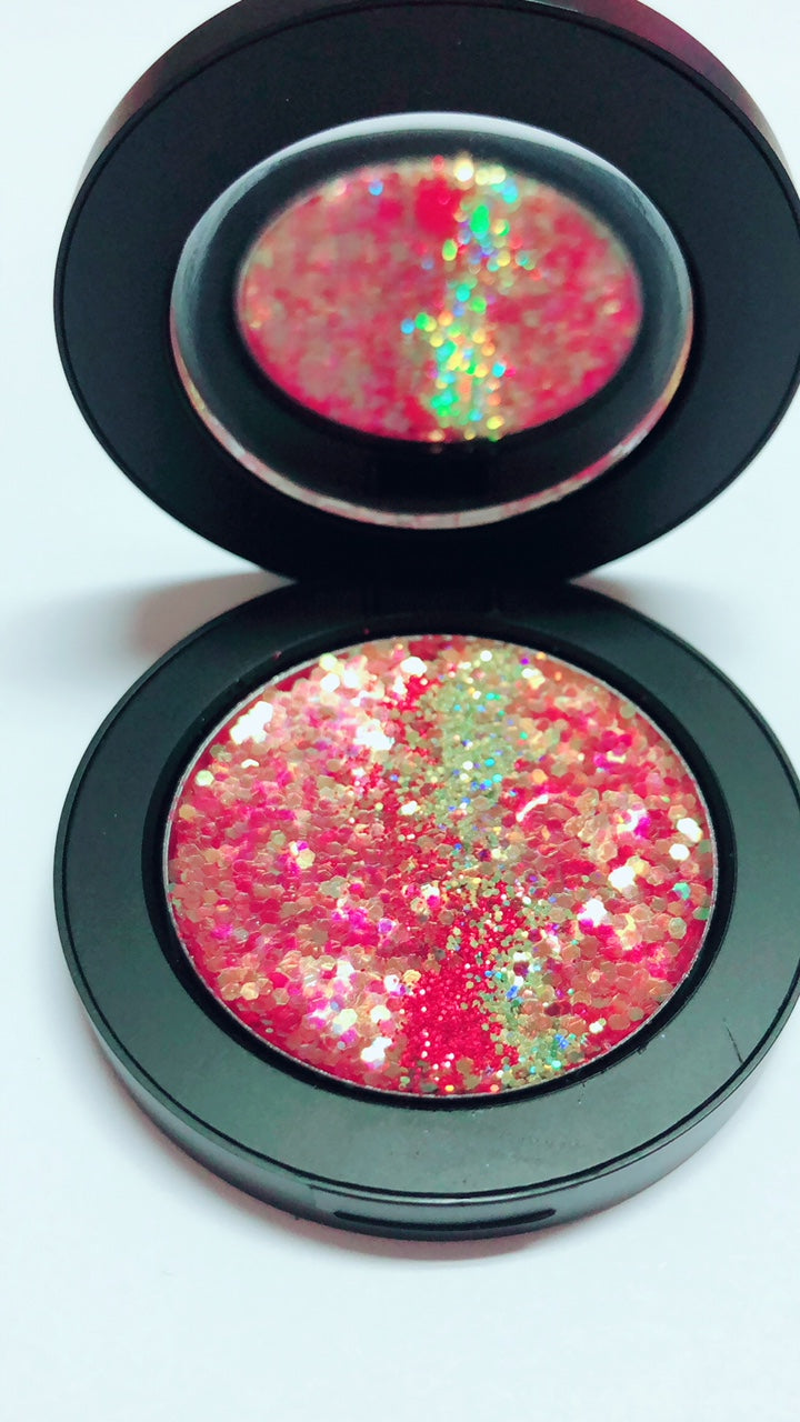 "RED DRAGON !" Single Pressed Glitter Palette