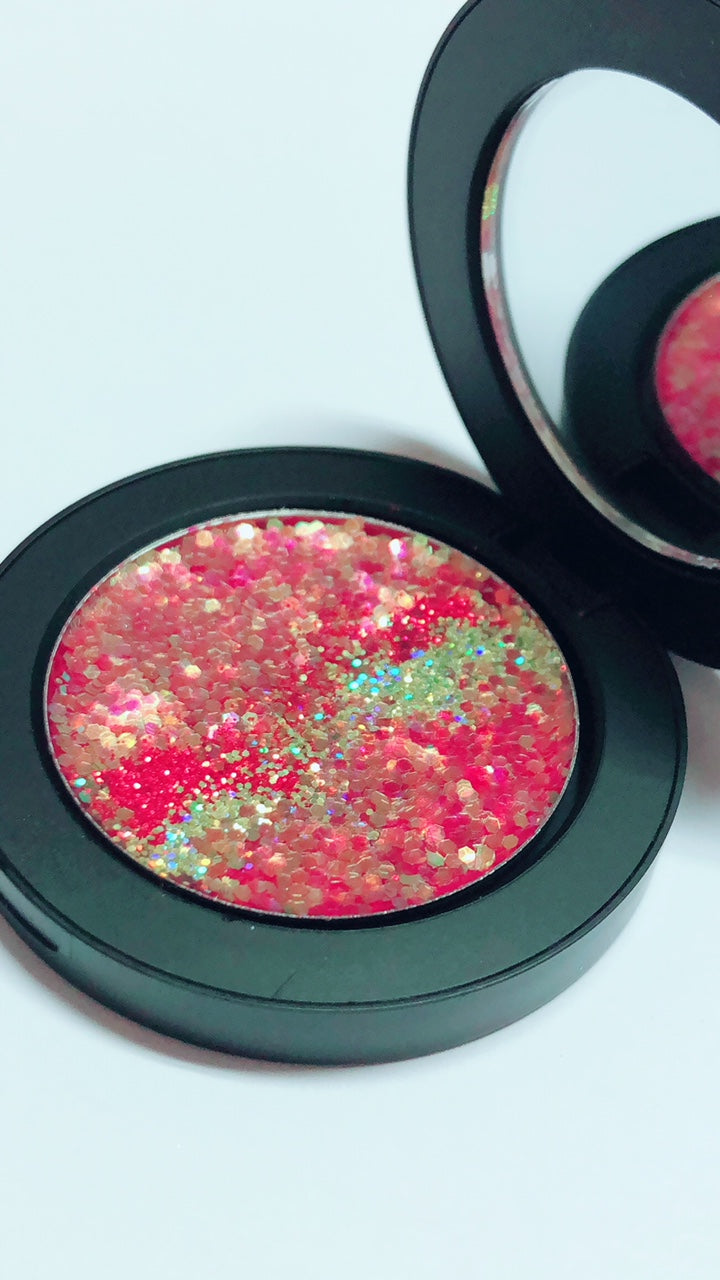 "RED DRAGON !" Single Pressed Glitter Palette