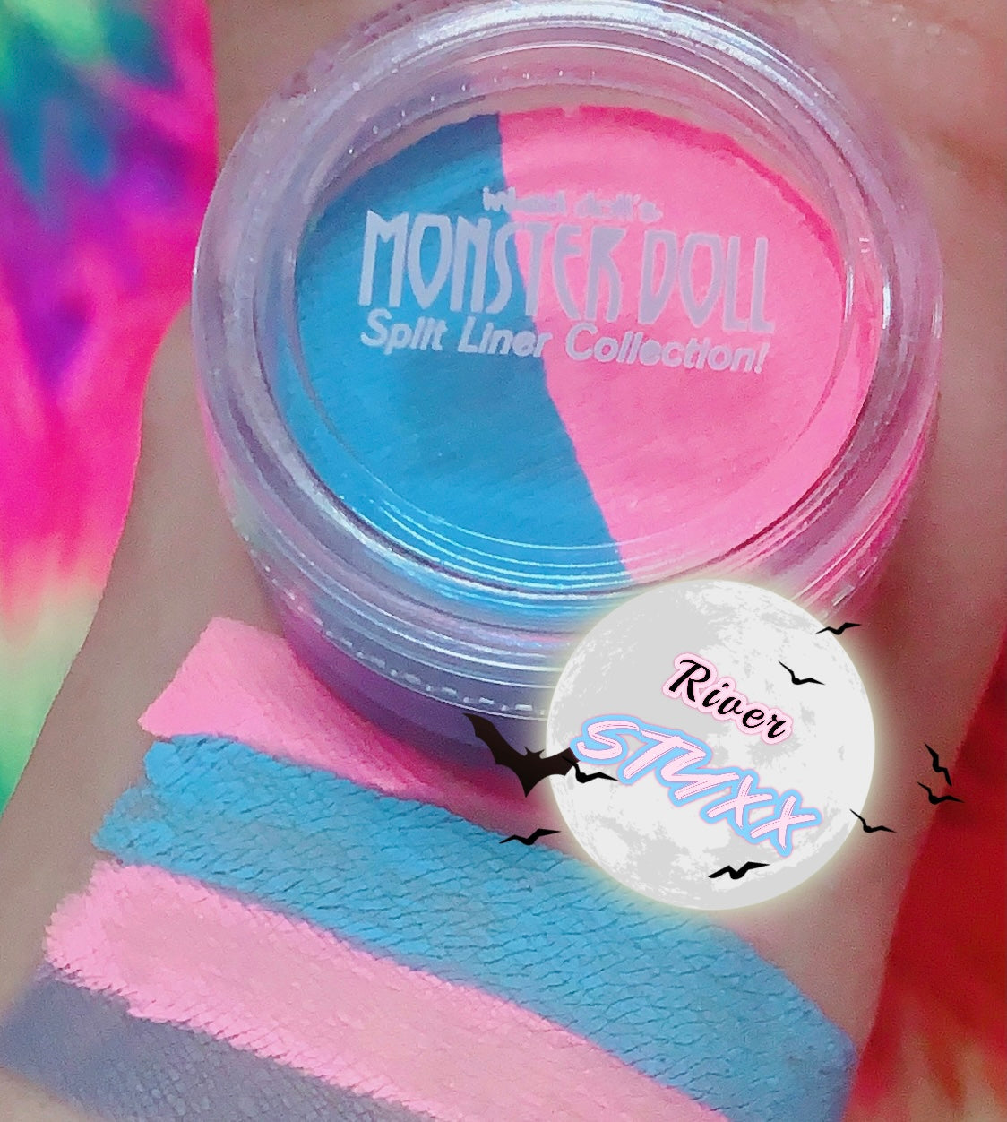 (HUGE!) Monster Doll RIVER STYXX *UV Neon Pastel* SPLIT LINER/FACE/BODY PAINT