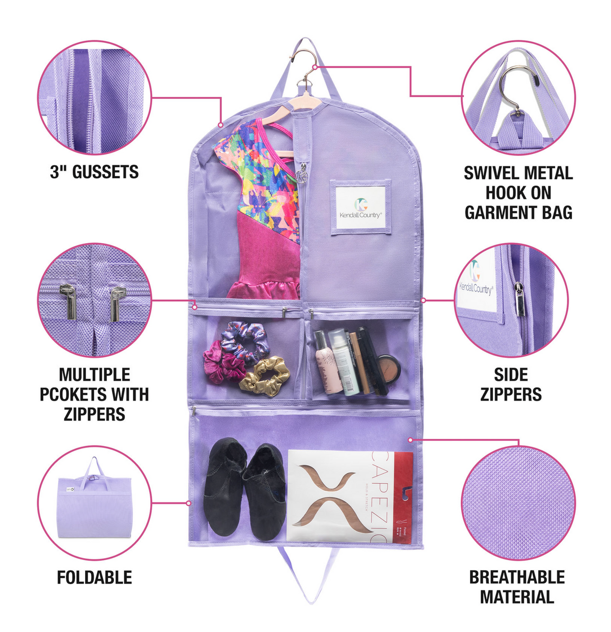 35" Costume Garment Bag - Hydrangea Blue