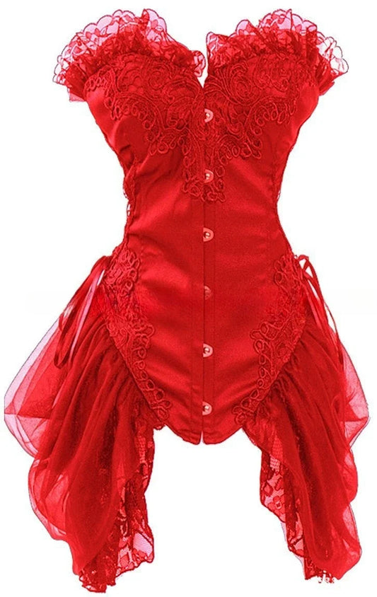 Princess Lace Corset Bustier Vintage Waist Cincher Shapewear Gothic Corset