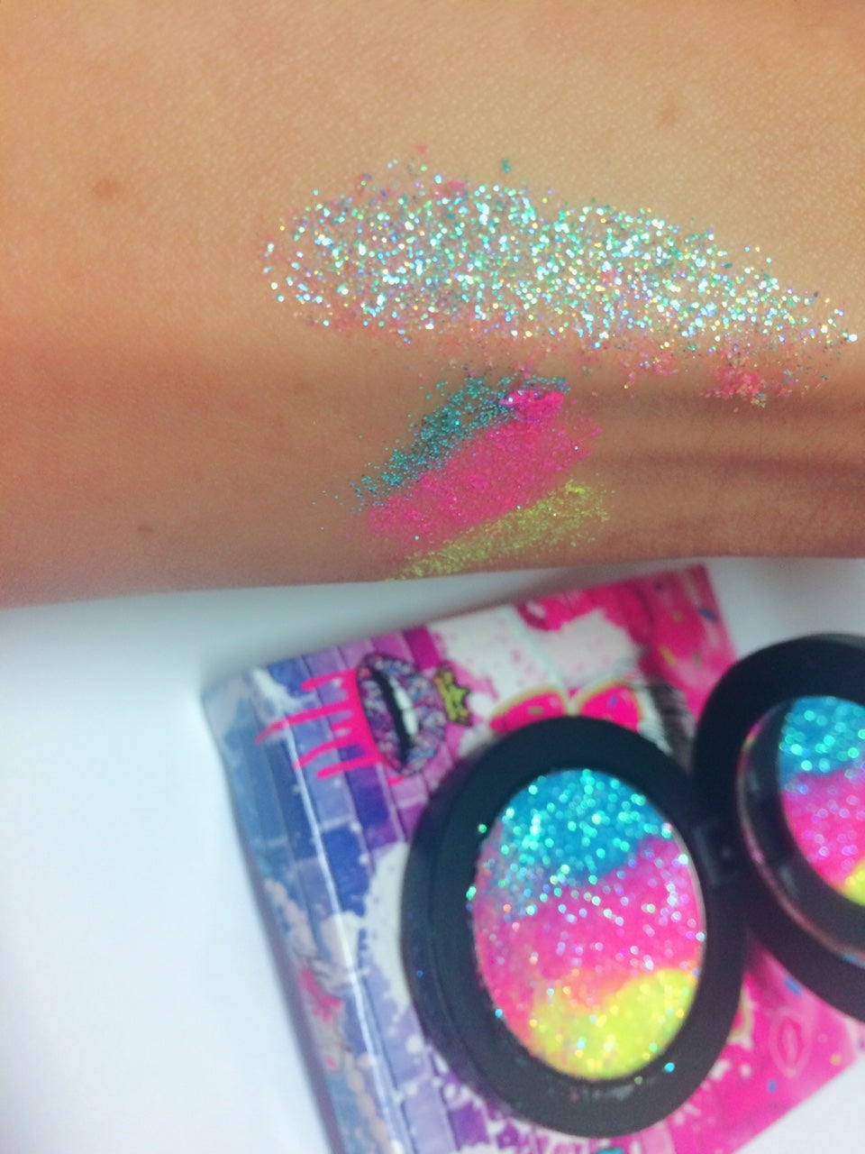 *TROPICAL SLUSHY !*  Iridescent Glitter Pressed Single!