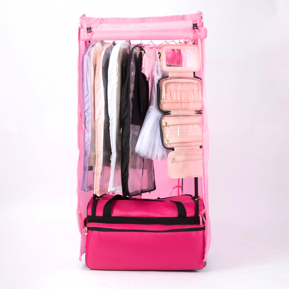 [Foldable] "CostumeCruiser-II" 28-inch Wheeled Dance Duffel with Garment Rack with Free Privacy Curtain