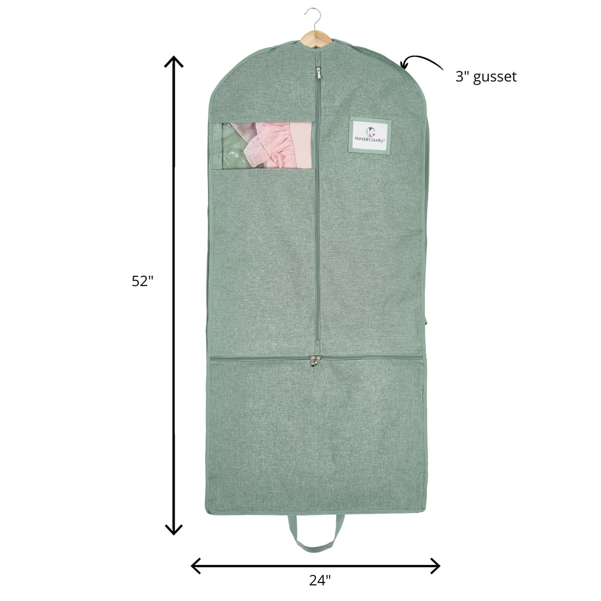 52" Waterproof Garment Bag - Moss Green