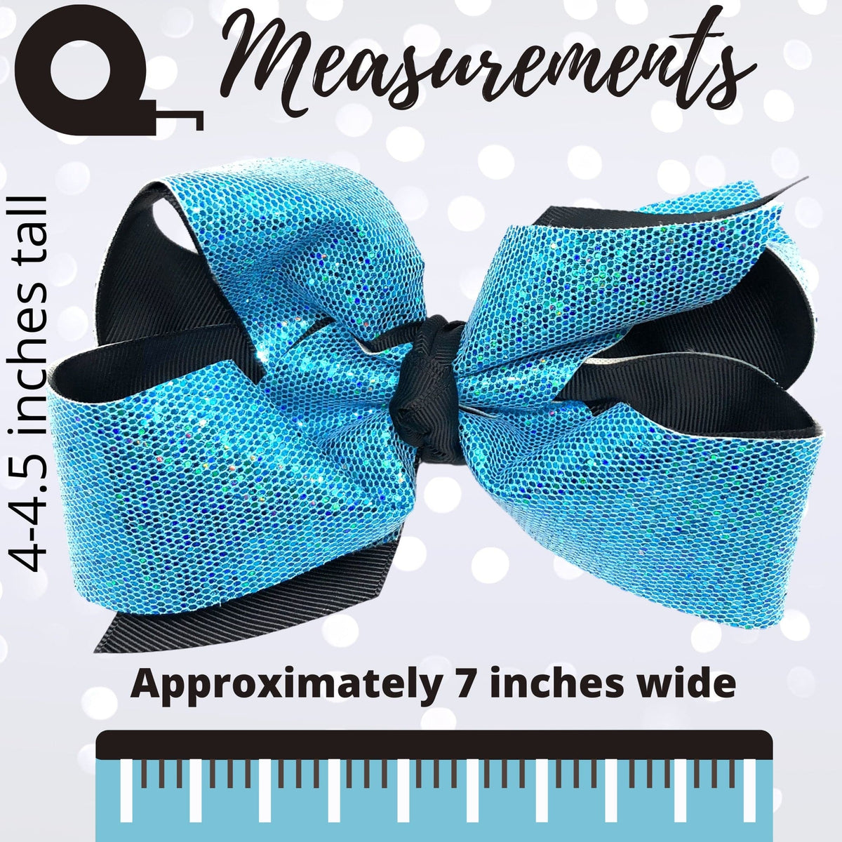 Girls Large Sparkle Cheer and Dance Hair Bows