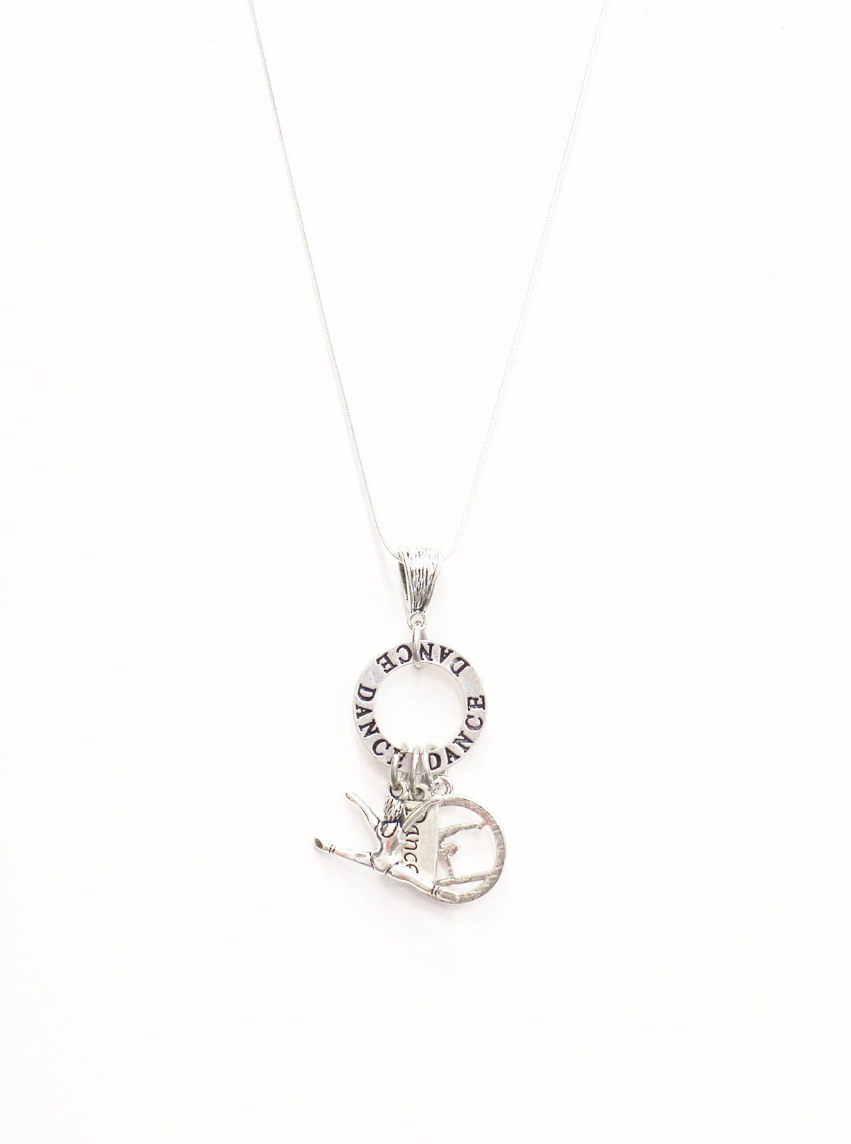 Dance Pendant on Silver Chain, I Love Dance, Dancer Mom, Dancer Gift, Gift For Her, Dance Necklace, Dance Jewelry Gift for Mom