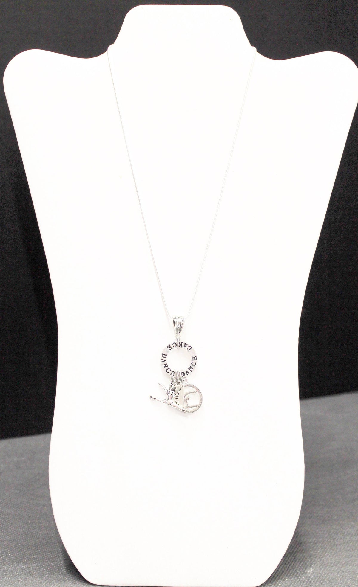 Dance Pendant on Silver Chain, I Love Dance, Dancer Mom, Dancer Gift, Gift For Her, Dance Necklace, Dance Jewelry Gift for Mom