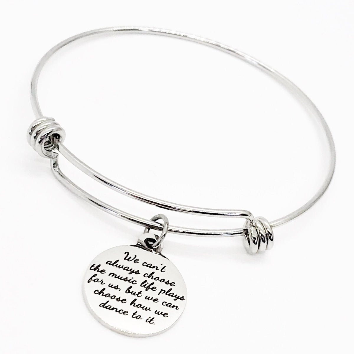 Stacking Bangle, We Can’t Choose The Music, Choose How To Dance. To It, Stacking Bracelet, Charm Bracelet, Stacking Charms, Motivation