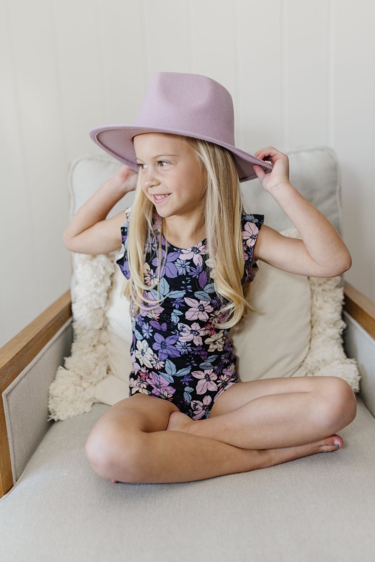 Purple Floral Leo