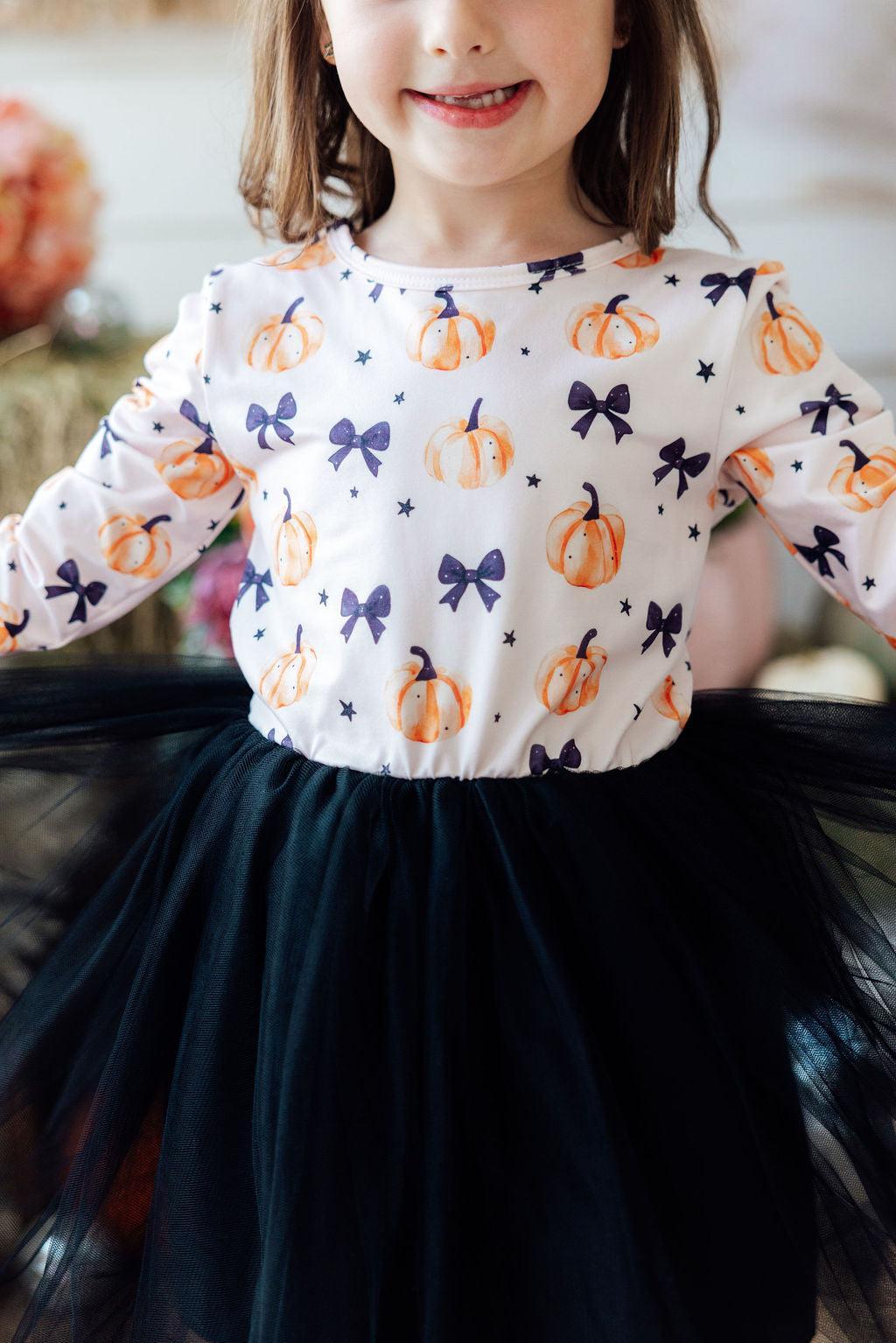 Pretty in Pumpkin L/S Tutu Dress