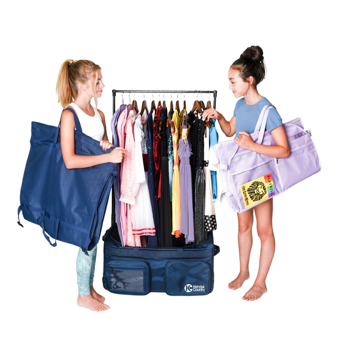 Large Dance Bag with Garment Rack - Midnight Blue, 28"